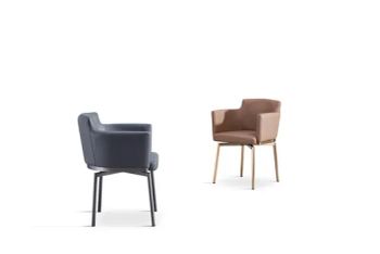 Restaurant Metal Leisure Chair Minimalist Armrest Dining Chairs - Foshan Opinju Furniture Co., Ltd. - China