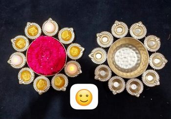 Golden Round Decorative Beautiful Handcrafted Diya Brass Urli Bowl, For Home - Auxa Retails - India