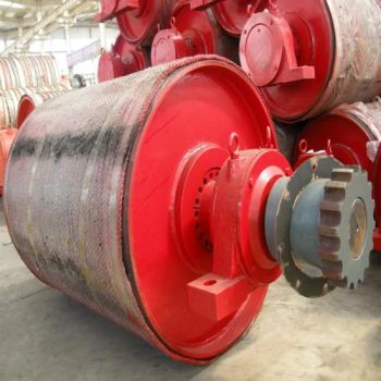Red Diamond Rubber Lagging Belt Drum 300-2000mm 500-4000mm DTII DTIIA TD75 1Y ISO9001 CE - Hengshui Xinrisheng Intelligent Conveying System Co.,Ltd - China