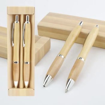 Office and School Supplies Promotional Gift Cheap Eco Friendly Bamboo Ball Pen with Case Custom Logo - Ningbo Yinzhou Wenhui Paper Co., Ltd. - China