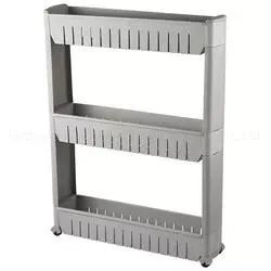 OEM 3 Tier Layer Home Storage Kitchen Racks PP Shelves with Wheels - Taizhou Xinhaosheng Plastic Industry Co., Ltd. - China