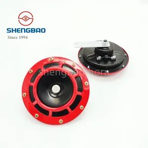 S-039 12V/24V Black&Red Disc-Shaped Electric Auto Horn Voltage 12V Current 2.8A Origin China Material Iron Model NO. - Zhejiang Weitech Co., Ltd. - China