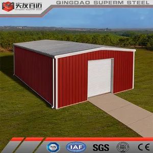 Prefab Steel Structures Warehouse Storage Shed Buildings Material Prefabricated House Metal Garage - QINGDAO SUPERM STEEL CO., LTD. - China