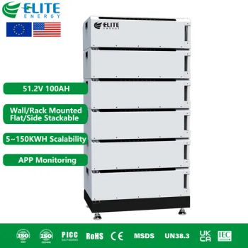 Elite 48V 100ah 5kwh Stackable Home Energy Storage Lithium Ion Batteries Pack Wall Rack Mounted LiFePO4 Battery for Solar System - Shenzhen Elite New Energy Co., Ltd. - China