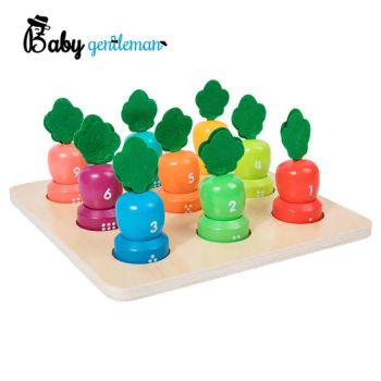 Early Learning Color Number Sorting Wooden Carrots Harvest Toy for Kids Z12215e - Lishui Zhangzhongbao Toys Co., Ltd. - China