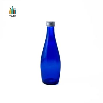 Customized Premium Cobalt Mineral Water Beverages Blue 330ml Glass Bottles with Aluminum Sealings - Xuzhou Yate Glass Products Co., Ltd - China