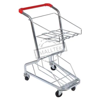 Japanese Style Metal Hand Push Shopping Trolley with Baskets - Suzhou Malltek Supply China Co., Ltd. - China