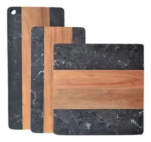 Premium Square Solid Wood Marble Cutting Board for Kitchen - Fuzhou Green Life Technology Co., Ltd - China