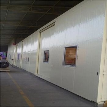 PUF Panel Partition with Sliding Door Finish Perfect Durability High Door Material Iron Crack Resistance Yes Width As per - Raj Engineering - India