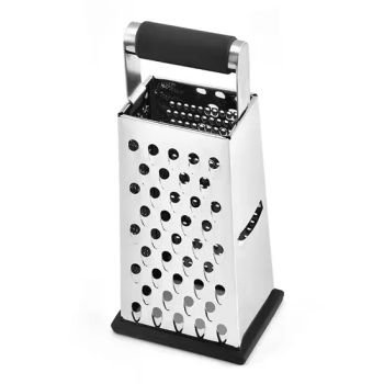 Kitchen Food Shredder 4sided Handheld Vegetable Slicer Stainless Steel Metal Box Grater Large Parmesan Cheese Grater with Handle - Changsha Chengtong Technology Co., Ltd. - China