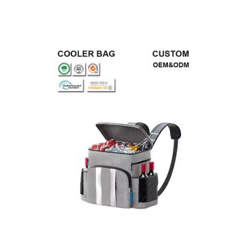 Golden Outdoor Camping Reusable Durable Cooler Bag Portable Insulated Cooler Backpack - Sanda New Material Co., Ltd. - China