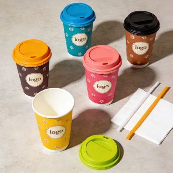 High Quality Custom Colorful Biodegradable Disposable Paper Cup Single Double Wall Paper Coffee Latte Beverage Cup - Chaozhou City Chaoan District Yisheng Plastic Products Factory - China