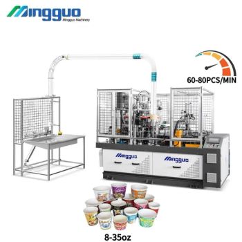 Fully Automatic PE Coated Paper Kraft Bowl Making Machine Origin China Condition New Certification CE Model NO. MG-B600 Trademark - Ruian Mingguo Machinery Co., Ltd. - China