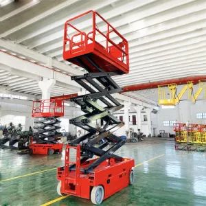 9m Battery Scissor Lift Construction Work Small Warehouse Hydraulic Cargo Goods Platforms Man Lift Table Scissor Lift Platform - Shandong China Coal Industrial & Mining Supplies Group Co., Ltd. - China