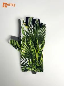 Sports Elastic Sublimated Print Half Finger Cycling Bicycle Gloves - Shanghai Genstex International Co., Ltd. - China