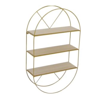 Iron Wall Hanging Storage Wall Shelf Gold Black Living Room Bathroom Shelves - CAO COUNTY DAWANG ARTS AND CRAFTS CO., LTD. - China