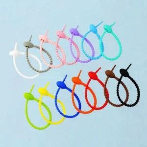 Silicone Cable Ties Rubber Twist Tie Bag Sealing Clips Bread Ties Releasable Cable Tie - Dongguan Wisdom Peak Technology Co., Ltd - China