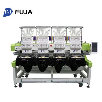 4 Heads Embroidery Machines 12/15 Needles High Speed Cap T Shirt Flat Automatic Embroidery Machines - Shenzhen Fuja Machinery Co., Ltd. - China