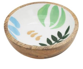 Mango Wood Hand Panted Bowls Material Hardwood, Wood - Kraftshilp - India