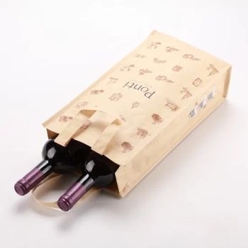 Wine Bag Custom Logo PP Woven Laminated Shopping Tote Bags Customized PP Woven Polypropylene Storage Bags - Wenzhou Gaodeng Packaging Technology Co., Ltd. - China