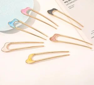Wholesale Chinese Traditional Style Morandi Color Letter U Shaped Hair Pins - Ningbo General Union Co., Ltd. - China