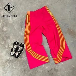 Loose Causal Straight Leg Trousers Polyester Stripe Windbreak Nylon Mens Track Pants - Dongguan City Jingyu Apparel Co., Ltd. - China