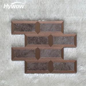 Basket Weave Irregular White Black Marble Mosaics Tiles - Guangzhou MyWow Decor Co., Ltd - China