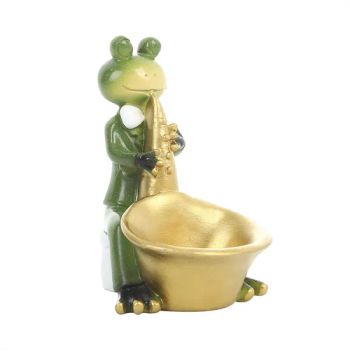 Frog Musician Ornament Resin Craft G.W. 214G Origin China Style Chinese Model NO. Au0019 Trademark SKYLARK HS Code - Skylark Network Co., Ltd - China