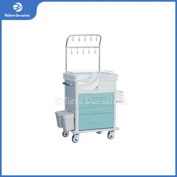 Huaren Care Medical Equipment Manufacturers Hospital Multifunctional Double Shelf Medical Carriage Trolley China Hospital Treatment Cart - Hebei Huaren Medical Equipment Co., Ltd. - China