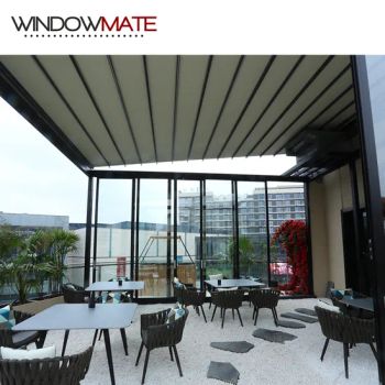 Outdoor Restaurant Arches Aluminum Retractable Canopy Folding Pergola Terrace Roof - Tianjin Jiegao Technology Develop Co., Ltd. - China