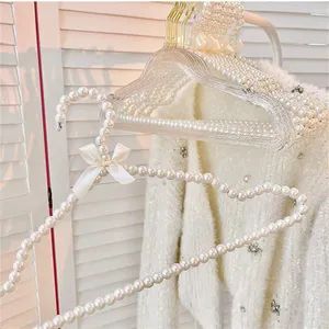 Fashion Non-Slip Pearl Hangers Wedding Dress Hanger Clothes Plastic Hangers Rack - Guilin Sumanda Trading Co., Ltd. - China