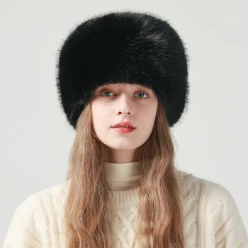 Winter Russian Cossak Women Faux Mink Fur Hat 56-58CM Custom Color 1Y MOQ100 - JinJiang Nilong Group Co., Limited - China