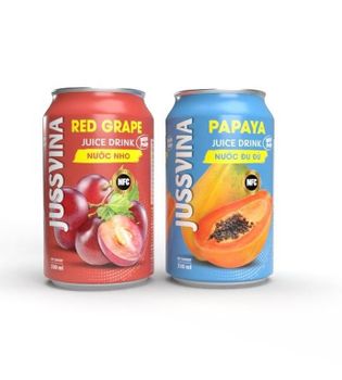 OEM JUSSVINA papaya juice with pulp beverage manufacturer 100% from natural fresh tropical fruit - private label brand - CHANVINH CO.,LTD - Vietnam