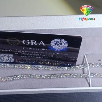 Wholesale Moissanite Jewelry S925 Silver Moissanite Tennis Chain Necklace for Christmas Gift - Wuzhou Yifu Gems Co., Ltd - China