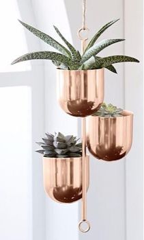 Round Plain Copper Interior Designing Plant Pots, for Restaurant - Divine Copper - India