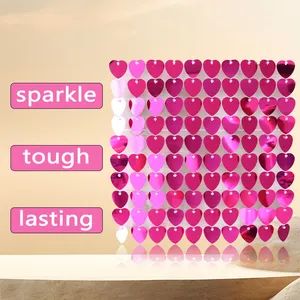 Shimmer Wall Panel Graduation Birthday Party Supplies Decorations Sequin Backdrop Panels - Xiongxian Jianxiu Arts and Crafts Manufacturing Co., Ltd. - China