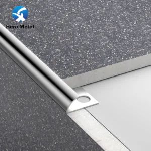 High Grade Ceramic Stainless Steel Accessories Carpet Decorate Strip Hero Metal Ceiling Cutting Quarter Round Shaped Tile Corner Edge Types Trim for Wall - Foshan Hero Metal co., Ltd - China
