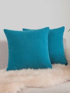 Set of 2 18 X 18 Inches Cozy Soft Throw Pillow Covers Decorative Chenille Square Couch Cushion Cases for Sofa Decor - Shaoxing Dongjing Mechanical Instrument&Equipment Co., Ltd. - China