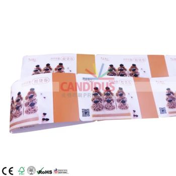 Ticket Voucher Printing Label Printing Full Color Good Quality - SHENZHEN CANDIDUS PRINTING GROUP CO., LIMITED - China