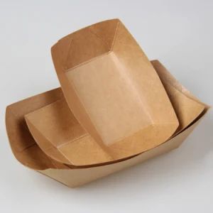 Disposable Boat Shape Paper Food Tray Picnics Snack Paper Food Boats - Anhui Jiushun Photoelectric Technology Co., Ltd. - China