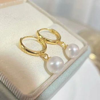 Elegant High Quality Natural Freshwater Pearl Earrings with Sterling Silver Accessory - ZHUJI YEYI IMPORT AND EXPORT CO., LTD. - China