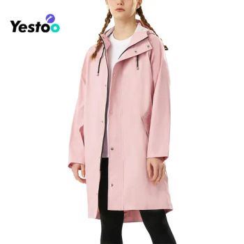 Raincoat for Women Waterproof Rain Jackets with Hooded Hiking Coat Outdoor Lightweight Windbreaker Hood Trench Coat - Amoy Yestoo Apparel Co., Ltd. - China