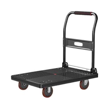 Good Price Foldable Retail Plastic Reinforced Heavy Duty Warehouse Platform Trolley Hand Truck - Century Langyi Caster and Trolley Mfg Co., Ltd - China