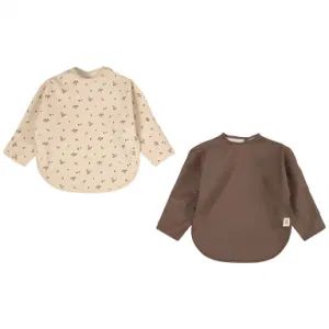 PU-Baby-Bib-2Pack-Chocolate-Acorn-6-12M Unisex Washable Waterproof 100%Polyester 3000 15D MOQ100 - Qingxian Fuqiang Clothes Processing Co., Ltd. - China