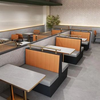 Xijiayi Industrial Restaurant Furniture Set with Metal Table and Vintage Leather Chairs - Ganzhou Xijiayi Furniture Co., Ltd - China