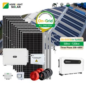 Energy Solar System on Grid 100kw 110kw 120kw 150kw Three Phase System for Commercial Use - Hope Light Solar Co., Ltd. - China