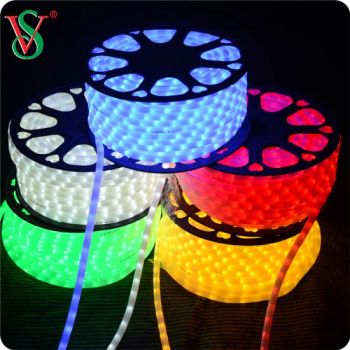 13mm 2wire Waterproof LED Flexible Soft Rope Lights Power 2~4W/M Life(h) >30000 IP Rating IP65 Wire Full Copper Trademark - Zhongshan Vision Lighting Company - China