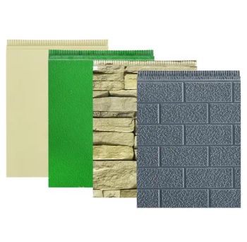 Color Steel Metal EPS Sandwich Panels for Walls and Roofs Width 383mm MOQ 2000 M2 Fire Rating 1 Model NO. 16mm Weight - Shandong Baotai Steel Co., Ltd. - China