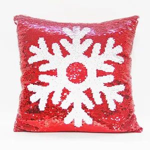 2026 Customizable Sequin Christmas Deer Throw Pillow Perfect for Festive Decor Sequined Positioning Embroidered Christmas Throw Pillows - Shengzhou Langyu Necktie Apparel Co., Ltd. - China