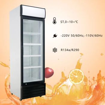 Swing Single Glass Door Beverage Showcase Cooler with Dynamic Cooling - Apex Refrigeration Equipment Limited - China
